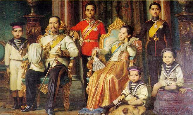 Rama V mit Familie